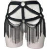 Gaga original Italian leather rave belt slung with flashing chains