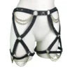 Prodigy Italian leather leg harness belt strapping waist and thigh