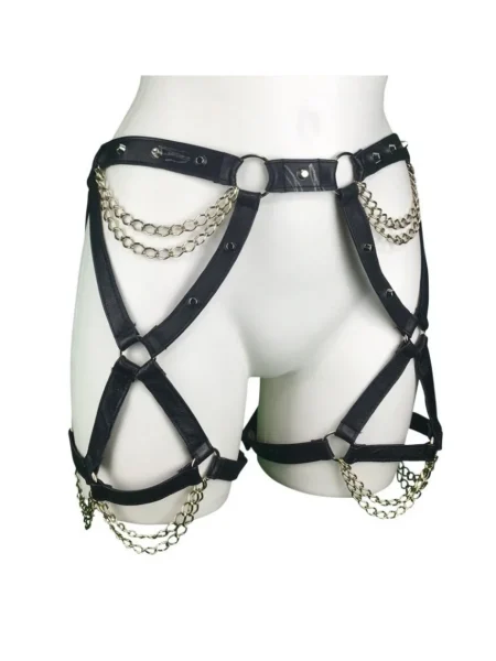 Prodigy Italian leather leg harness belt strapping waist and thigh