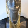 Scheherazade draped chain face mask, handmade festival face jewelry
