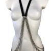Nikita handmade leather chain harness with loose swinging chains