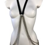 Nikita handmade leather chain harness with loose swinging chains