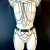 Original Gotique handmade leather and chain two-piece gothic set