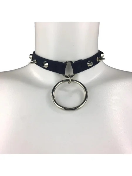 Anime handmade leather necklace with short graphic chain drop