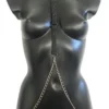 Cool handmade leather necklace with understated chain drip