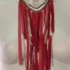 Ultra handmade leather necklace with stacked chains, variant VI