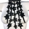 Zvoncica handmade leather necklace with light chiming chains