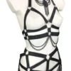 Gaga structured leather two-piece set with buttoned fit, third edition