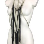 Roma handmade chain halter top on Italian leather straps
