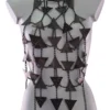 Picasso handmade leather chain tunic with abstract panels