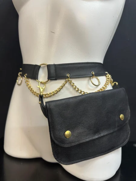 Sing Sing Italian leather belt bag with compact hip pouch – view 2