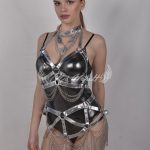 Original Gaga adjustable leather and chain two-piece stage set