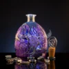 Bottle of Aurora hand painted crystal glass bottle in luminous aurora colors