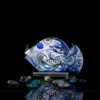 Orata painted glass fish in deep ocean tones, Ocean Edition