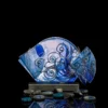 San Pietro handmade glass fish sculpture in hand painted ocean tones