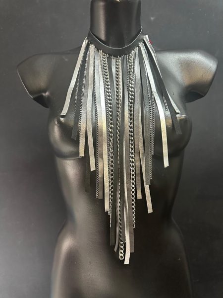 NECKLACE NIAGARA Black & Silver