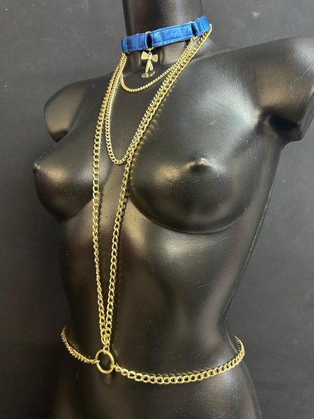 NECKLACE KAWASAKI – ELECTRIC COBALT & GOLD